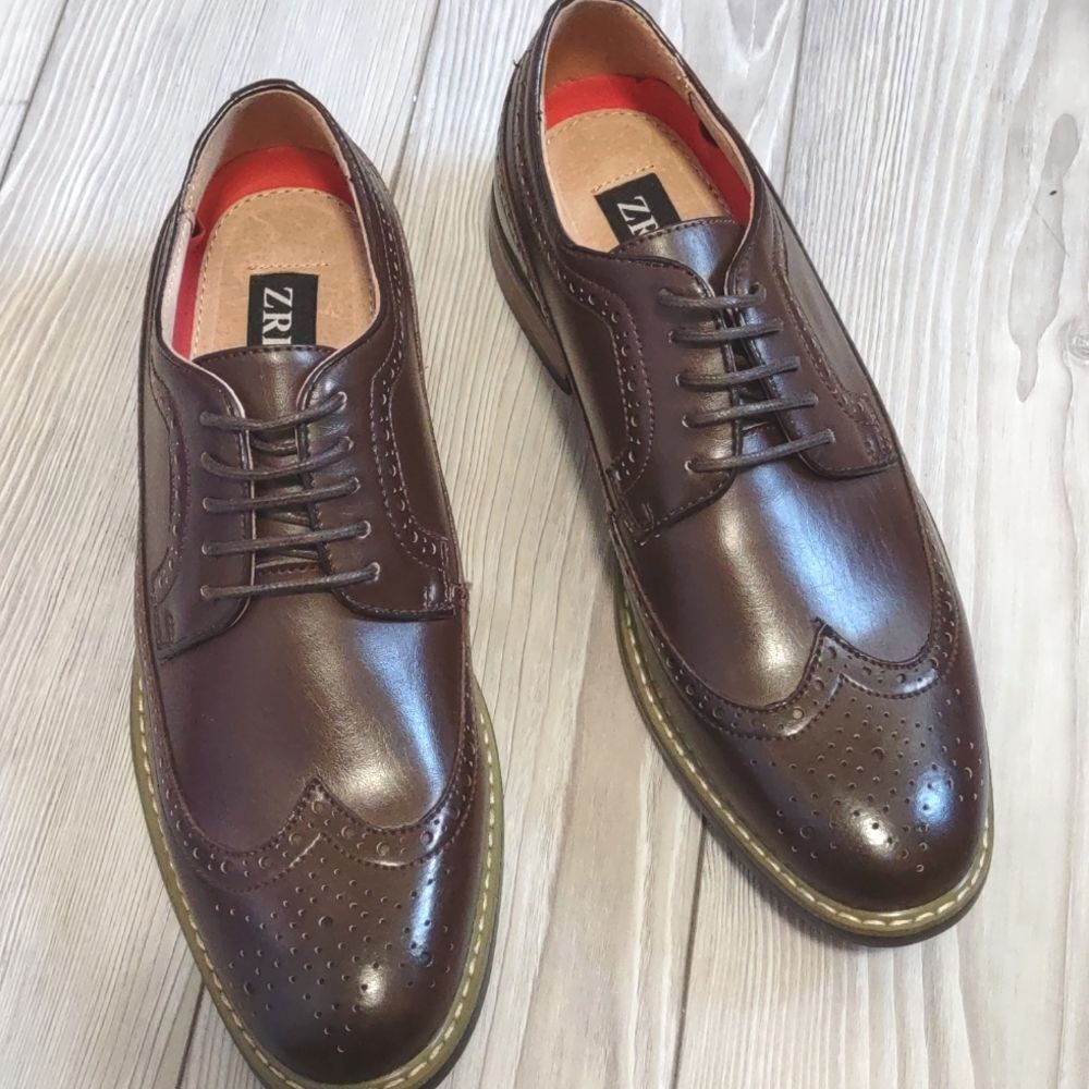 (32-1731) Zriang Men's Dress Shoes Size 7